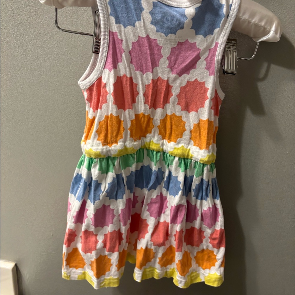 Colorful Geometric Kids Dress by Primary - Picture 2 of 2